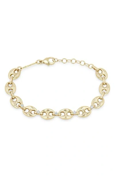 Zoë Chicco 14k Gold Diamond Large Mariner Link Bracelet