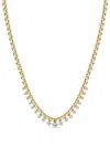 Zoë Chicco 14k Gold Graduated Diamond And Sapphire Necklace In Brown