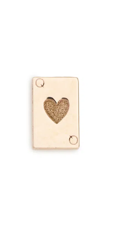 Zoë Chicco 14k Gold Itty Bitty Queen Of Hearts Stud Earring Yellow Gold