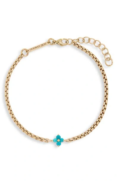 Zoë Chicco 14k Gold Turquoise Quad Bracelet