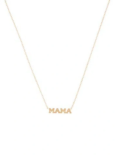 Pre-owned Zoë Chicco 14k Itty Bitty 'mama' Necklace, 17.5" In Multi