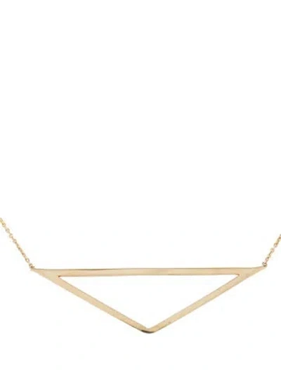 Pre-owned Zoë Chicco 14k Large Triangle Pendant Necklace, 18" In Multi