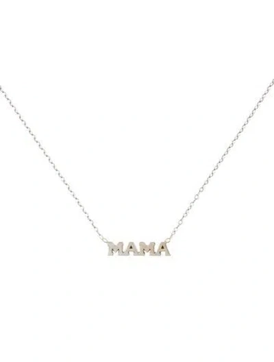 Pre-owned Zoë Chicco 14k 'mama' Pendant Necklace, 20.25" In Multicolor