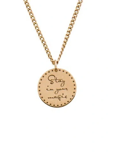 Pre-owned Zoë Chicco 14k Mantra Pendant Necklace, 18" In Multi