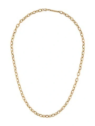 Pre-owned Zoë Chicco 14k Medium Square Oval Link Chain Necklace, 16" In Multi