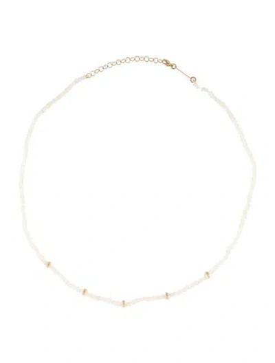 Pre-owned Zoë Chicco 14k Opal Rondelle Bead Strand Necklace, 17.75" In Multi