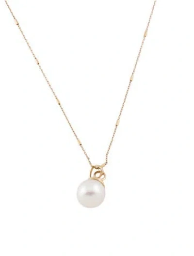 Pre-owned Zoë Chicco 14k Pearl Pendant Necklace, 18" In Multi
