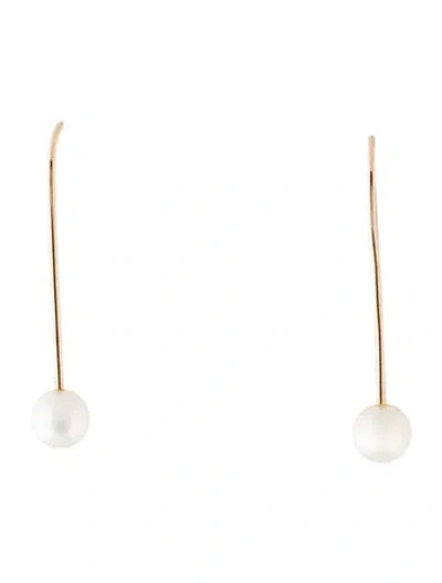 Pre-owned Zoë Chicco 14k Pearl Wire Hook Earrings In Multi