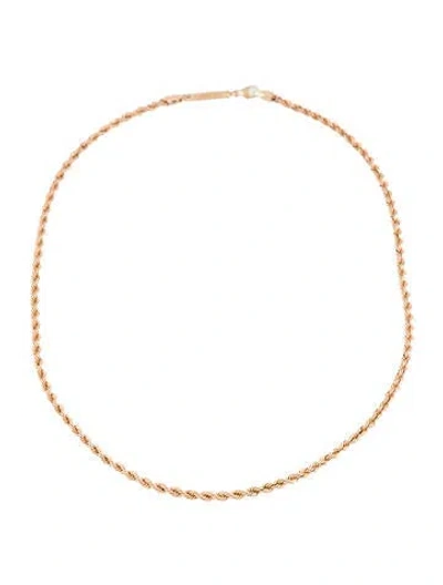 Pre-owned Zoë Chicco 14k Rope Chain Necklace, 16" In Multi