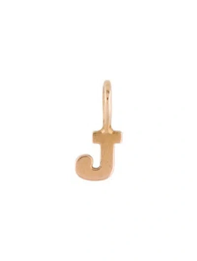 Pre-owned Zoë Chicco 14k Single Initial 'j' Letter Charm Pendant In Multi