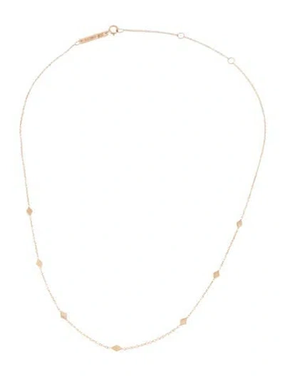 Pre-owned Zoë Chicco 14k Station Necklace, 16" In Multicolor