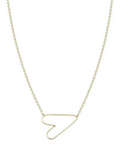 Zoë Chicco 14k Yellow Gold Anchored Heart Necklace