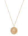 Zoë Chicco Small Sunbeam Diamond Medallion Necklace In Gold