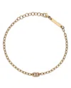 Zoë Chicco 14k Yellow Gold Baguette Diamonds Diamond Baguette Oval Link Bracelet, 0.06 Ct. T. W. In Gold