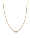 Zoë Chicco 14k Yellow Gold Baguette Diamonds Diamond Baguette Oval Link Necklace, 14-16 In Gold