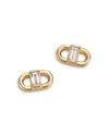 Zoë Chicco 14k Yellow Gold Baguette Diamonds Diamond Solitaire Open Link Stud Earrings, 0.12 Ct. T. W. In Gold