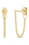 Zoë Chicco 14k Yellow Gold Ball Chain Front/back Earrings In Gold