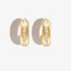 Zoë Chicco 14k Yellow Gold Chubby Diamond Huggie Hoop Earrings In Gold