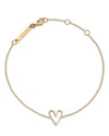 Zoë Chicco 14k Yellow Gold Classic Open Heart Chain Bracelet In Gold