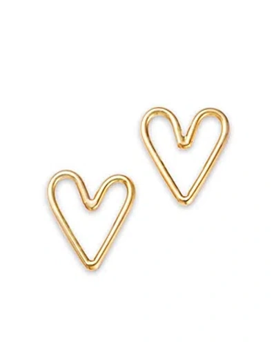 Zoë Chicco 14k Yellow Gold Classic Open Heart Stud Earrings