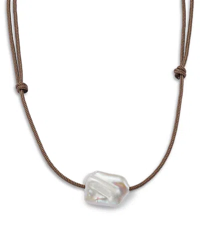 Zoë Chicco 14k Yellow Gold Cultured Freshwater Baroque Pearl Adjustable Pendant Necklace, 12-26 In Multi