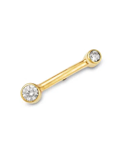 Zoë Chicco 14k Yellow Gold Diamond Barbell Single Stud, 0.045 Tcw