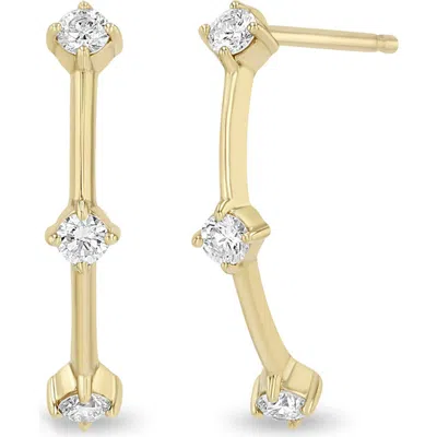 Zoë Chicco 14k Yellow Gold Diamond Dash Drop Earrings