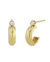 Zoë Chicco 14k Yellow Gold Diamond Huggie Hoop Earrings In Gold