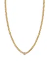 Zoë Chicco 14k Yellow Gold Floating Diamond Small Curb Chain Necklace, 16 In Gold