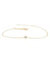 Zoë Chicco 14k Yellow Gold Floating Diamonds Diamond Bezel Chain Bracelet In Yellow