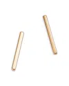 Zoë Chicco 14k Yellow Gold Gold Bars Thin Bar Stud Earrings In Gold