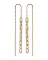 Zoë Chicco 14k Yellow Gold Heavy Metal Chain Drop Threader Earrings In Gold
