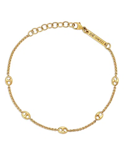 Zoë Chicco 14k Yellow Gold Heavy Metal Mariner & Box Link Chain Bracelet