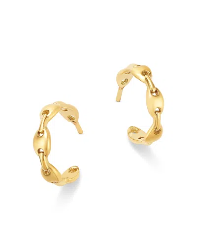Zoë Chicco 14k Yellow Gold Heavy Metal Mariner Link Small Huggie Hoop Earrings