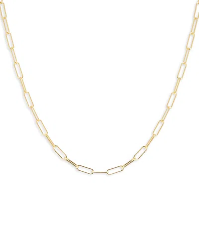 Zoë Chicco 14k Yellow Gold Heavy Metal Small Paperclip Link Chain Necklace, 16