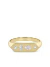 Zoë Chicco 14k Yellow Gold Hexagon Diamond Ring In Brown