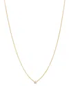 Zoë Chicco 14k Yellow Gold Itty Bitty Diamond Star Pendant Necklace, 16 In White/gold