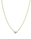 Zoë Chicco 14k Yellow Gold Itty Bitty Symbols Angel Wing Pendant Necklace, 14-16 In Gold