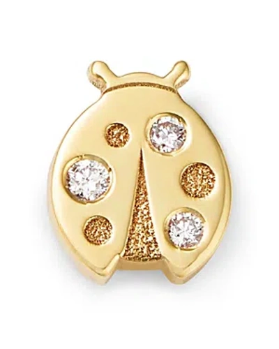 Zoë Chicco Itty Bitty Symbols 14k Yellow Gold Single Ladybug Stud Earring