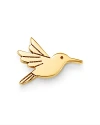 Zoë Chicco 14k Yellow Gold Itty Bitty Symbols Hummingbird Single Stud Earring In Gold