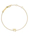 Zoë Chicco 14k Yellow Gold Midi Bitty Symbols Chai Chain Bracelet In Gold