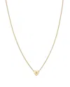 Zoë Chicco 14k Yellow Gold Midi Bitty Symbols Diamond Accent Heart Pendant Necklace, 14-16 In Gold