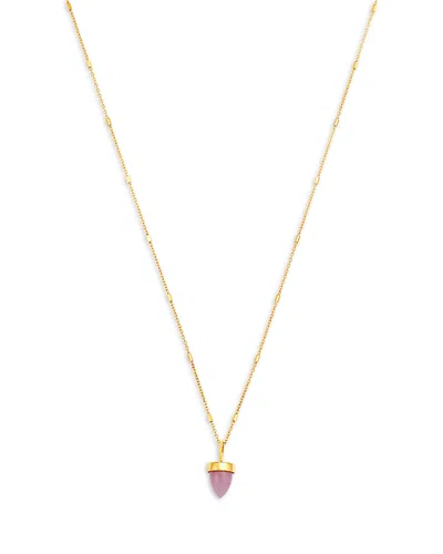 Zoë Chicco 14k Yellow Gold New Stone Age Pink Opal Bullet Pendant Necklace, 18 In Orange