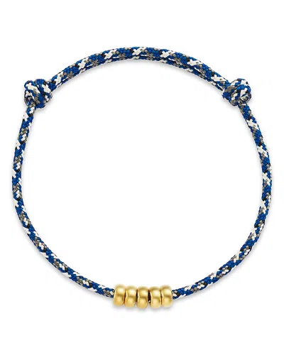 Zoë Chicco 14k Yellow Gold Paracord Rondelle Slider Bracelet, 5-9 In Neutral