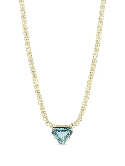 Zoë Chicco 14k Yellow Gold Sapphire And Diamond Necklace