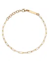 Zoë Chicco 14k Yellow Gold Simple Gold Paperclip Link Chain Bracelet In Gold