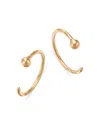 Zoë Chicco 14k Yellow Gold Simple Gold Tiny Ball Reverse Huggie Hoop Earrings In Gold