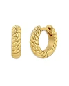 Zoë Chicco 14k Yellow Gold Simple Gold Twist Extra Small Huggie Hoop Earrings In Gold
