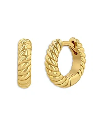 Zoë Chicco 14k Yellow Gold Simple Gold Twist Extra Small Huggie Hoop Earrings