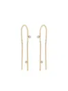 Zoë Chicco Diamond Wire Threader Earrings In Gold
